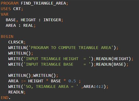 [Solved] Make a Flow Chart From this Pascal Programming Language Code ...