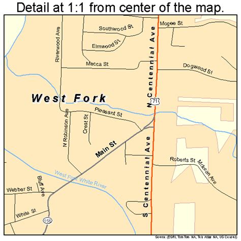 West Fork Arkansas Street Map 0574360