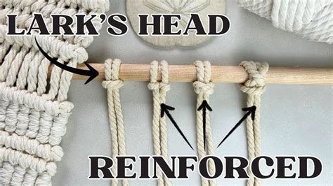 Reinforced Lark's Head Knot MACRAME KNOT Tutorial - YouTube