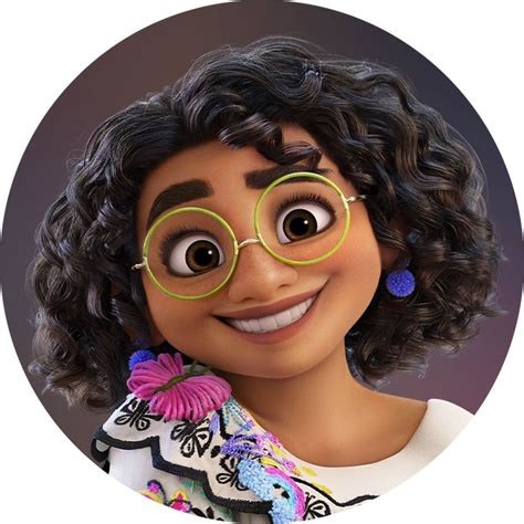 a cartoon character with glasses and a scarf around her neck, smiling ...