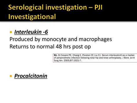 Periprosthetic joint infection