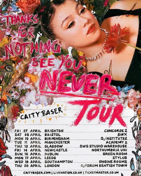 Caity Baser Confirms Spring UK Dates For Thanks For Nothing See You Never Tour - Stereoboard