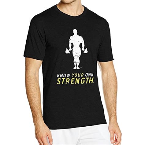 Gold's Gym 2017 Slogan Premium Crew SS T-Shirt Mens Training Sports Tee ...