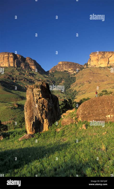 South Africa. Drakensberg. The Royal Natal National Park. Limestone ...