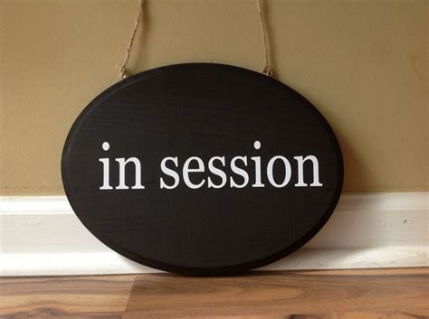 In Session Sign/ Two Sided Sign/ Knock and please come in/ Double Sided Sign/ Business Sign ...