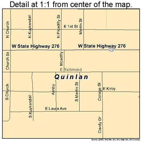 Quinlan Texas Street Map 4860140