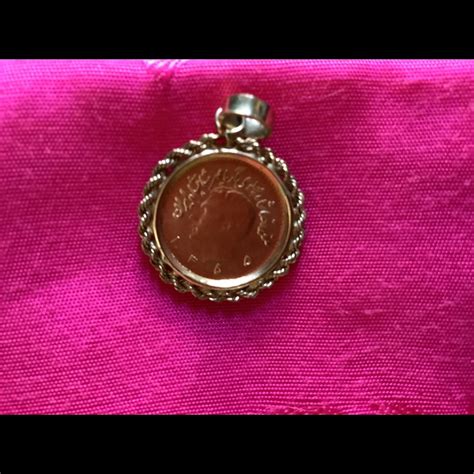 Iran Gold Pahlavi Coin Pendant - Gem