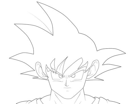 Goku - Base Form - Lines by cb024 on DeviantArt