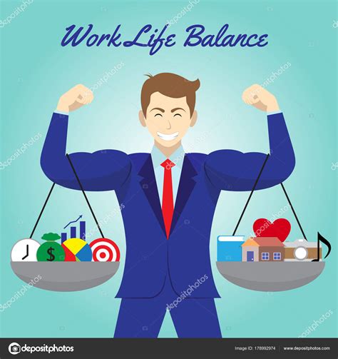 Work Life Balance Icons Hanging On Arms Of Businessman — Stock Vector © nattee.neung@gmail.com ...