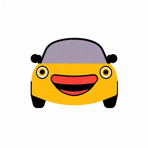 Premium Vector | Vector illustration of car emoji