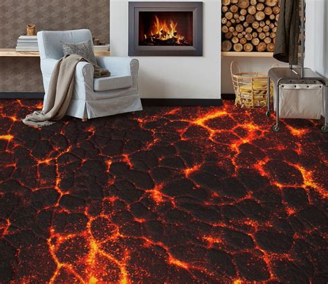 3D Hot Lava JJ2302FF Floor Wallpaper Murals Self-adhesive | Etsy