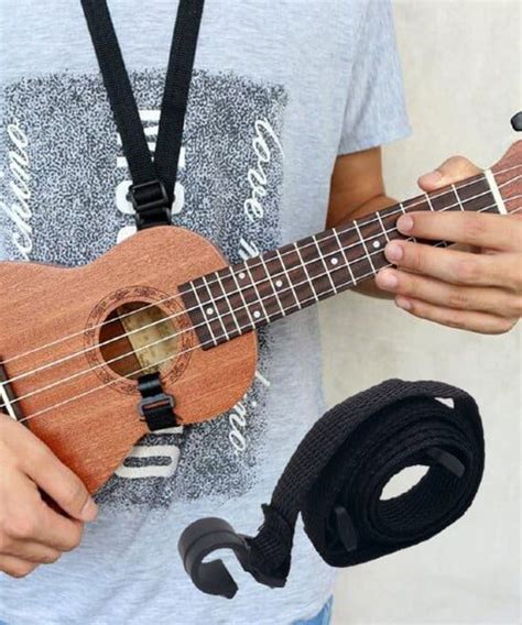 Ukulele (UKCSTP) Straps Shoulder No Drilling, Woven Strap with Hook ...