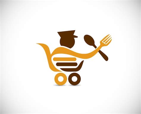 Free Vector | Food Shopping Logo Template Design