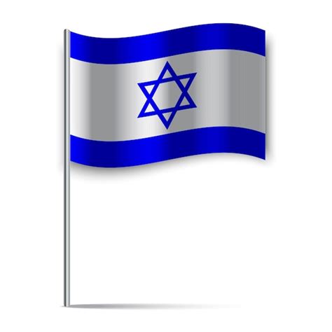 Palo de la bandera de israel icono de vector de viaje diseño gráfico de ...