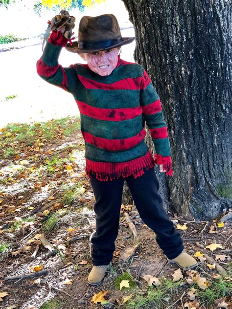 My daughter in her Freddy Krueger costume from A Nightmare on Elm ...