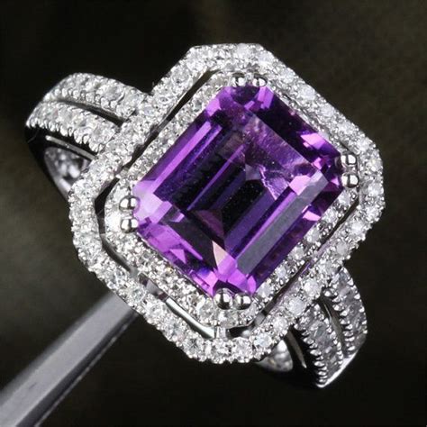 Pin by Niharika on A Jewelry-- Rings | Purple engagement rings, Purple jewelry, Gold pave ...