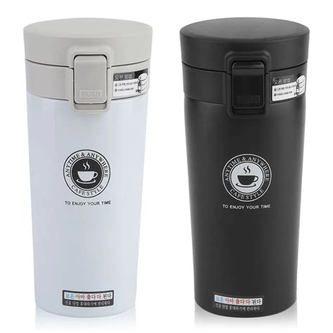 PREUP 380ML Double Wall Stainless Steel Coffee Thermos Cups Mugs Leak ...