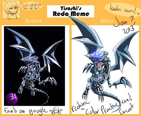 Blue eyes white dragon redo meme by coolj229 on DeviantArt