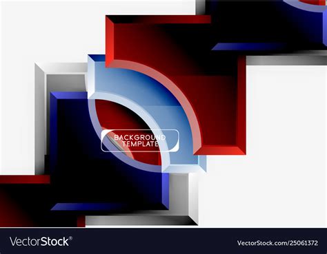 3d futuristic shapes abstract background Vector Image