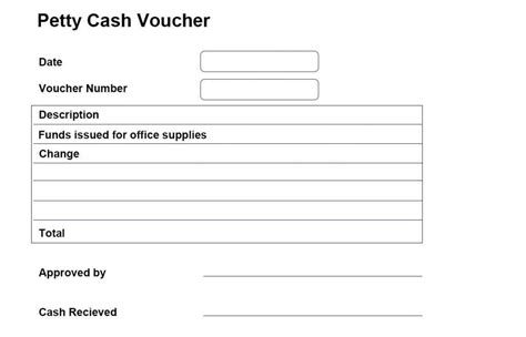 Free Printable Petty Cash Voucher ~ MS Excel Templates