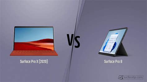 Surface Pro X (2020) vs. Surface Pro 8 - Detailed Specs Comparison