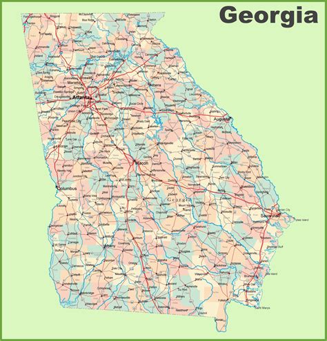 Map Of north Georgia Counties and Cities | secretmuseum