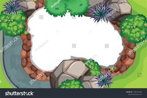 Aerial View Nature Scene Illustration Stock Vector (Royalty Free ...