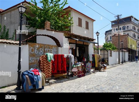 District Old bazaar, Pazari i Vjeter, historic bazaar district, Korca ...