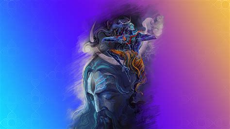 Download wallpaper 2560x1440 lord shiva, god mahadev, digital art, dual ...