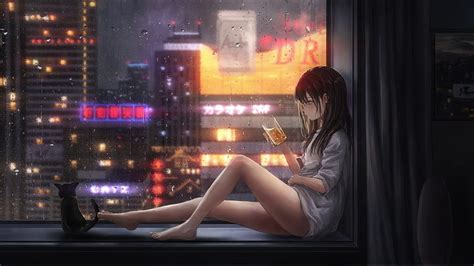 Girl With Beer [], Chill Anime Girl HD wallpaper | Pxfuel