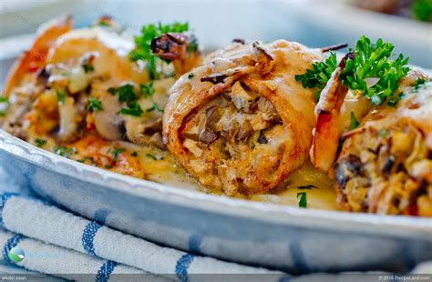 Stuffed Sole with Crab, Shrimp and Mushrooms Recipe