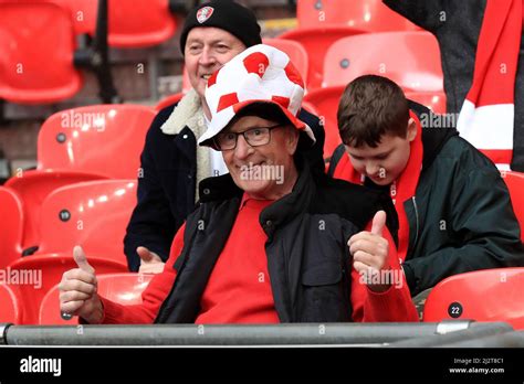 Rotherham United fans seen prior to kick off Stock Photo - Alamy