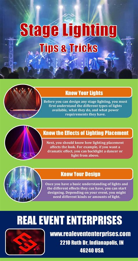 Stage Lighting Tips & Tricks | Stage lighting, How to plan, Music event