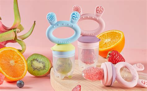 Haakaa Baby Fruit Food Feeder Pacifier Set | Silicone Teether for Safe ...