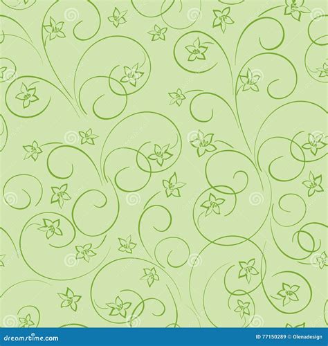 Light Green Vector Floral Background - Seamless Pattern with Flo Stock Vector - Illustration of ...