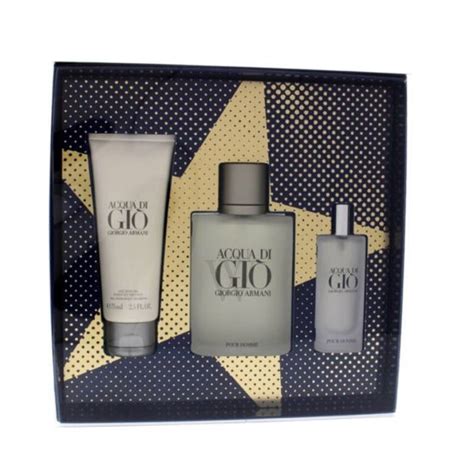 Acqua Di Gio 3 Piece Gift Set by Giorgio Armani Eau De Toilette Standard for Men