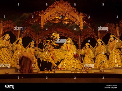 Radha Krishna statue in Iskcon temple, mayapur, west bengal, india Stock Photo - Alamy