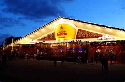 A Beer Tent at the Cannstatter Volkfest in Stuttgart, Germany Editorial ...