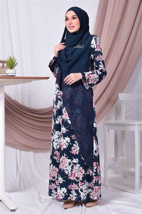 Abaya Atiya – Navy Blue – MuslimahClothing.Com