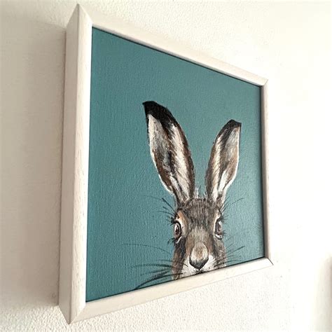 Hare painting – Heather the hare – Julie Miles Ceramics