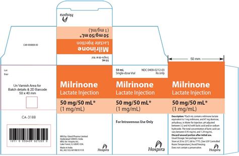 Milrinone Injection - FDA prescribing information, side effects and uses