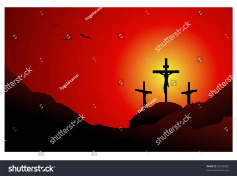 Jesus Cross Easter Background Stock Vector (Royalty Free) 53180395 ...