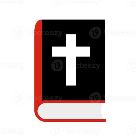 Red and black Bible icon. Christian and Jewish religious text. 38081126 PNG