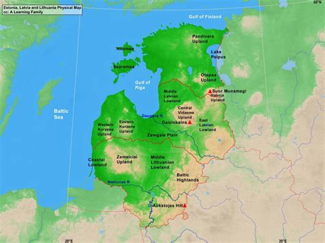 Estonia physical map - Map of Estonia physical (Northern Europe - Europe)