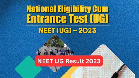 NEET Result 2023 and Final Answer Key Released Today at NTA Official website neet.nta.nic.in ...