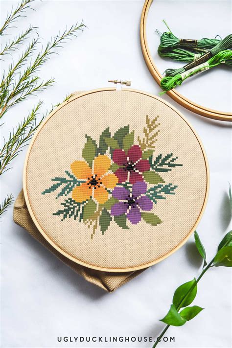 Fall Flowers | Free Cross Stitch Pattern • Ugly Duckling House