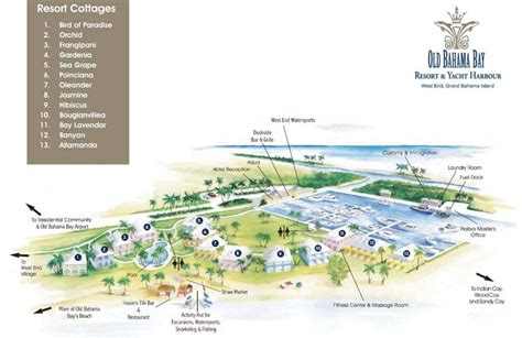 Old Bahama Bay Resort map - Travel resort maps