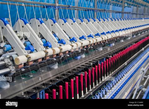 Cotton yarn production in a textile factory Stock Photo, Royalty Free Image: 35258704 - Alamy