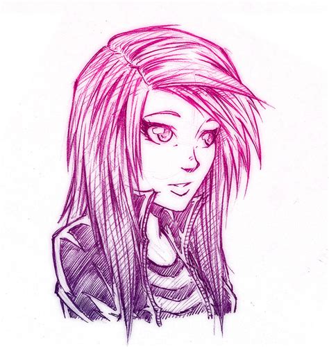 Anime Emo Girl Drawing at GetDrawings | Free download