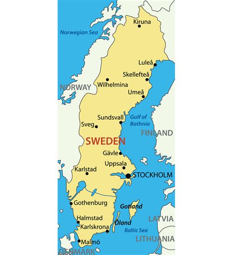 Sweden Map - Guide of the World